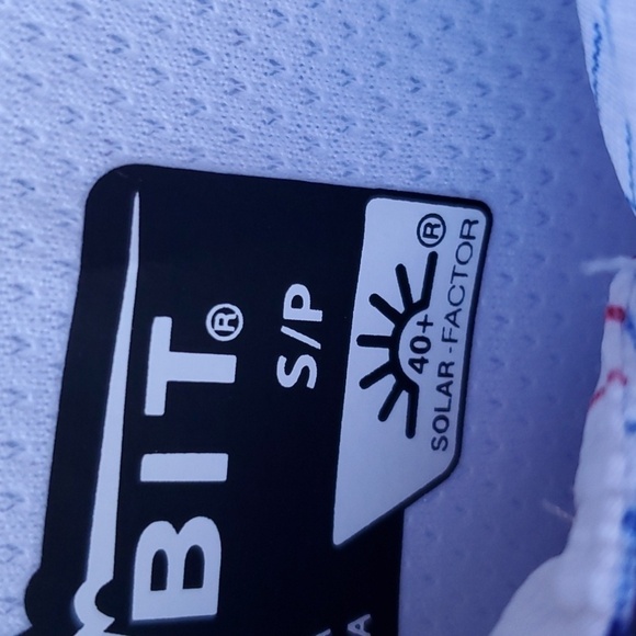 Habitat SS fishing shirt Red white blue plaid Small 40+solar factor - Picture 15 of 15